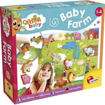 Puzzle de suelo Farm fun, +1 año, 12 piezas, Lisciani