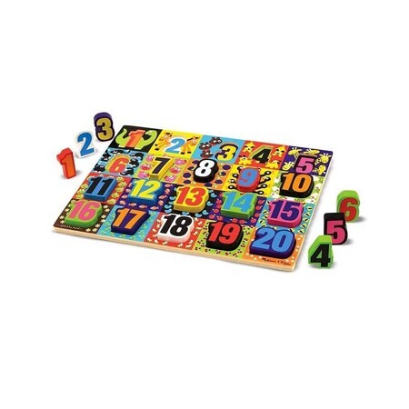 Puzzle de madera con números del 1 al 20, +3 años, 20 piezas, Melissa&amp;Doug