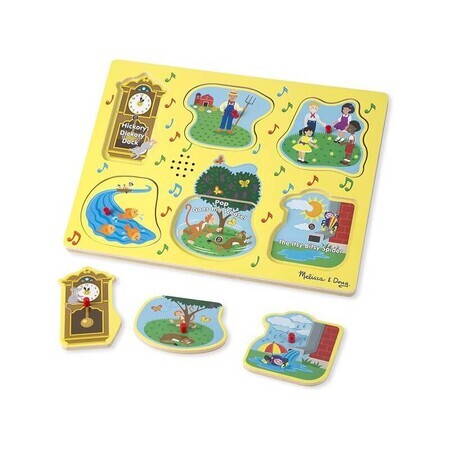 Puzzle de madera con sonidos Canciones infantiles, Melissa&amp;Doug