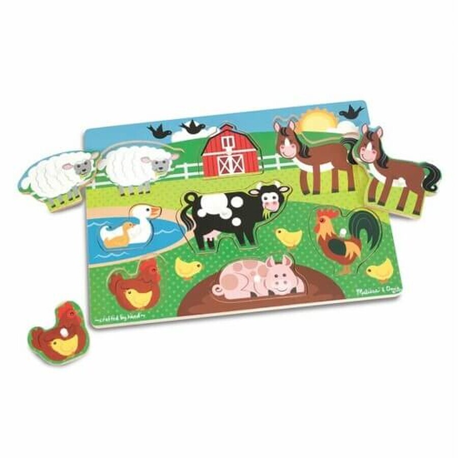 Puzzle en bois Animal Farm, +2 ans, Melissa& Doug