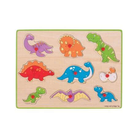 Puzzle di legno dei dinosauri, Big Jigs