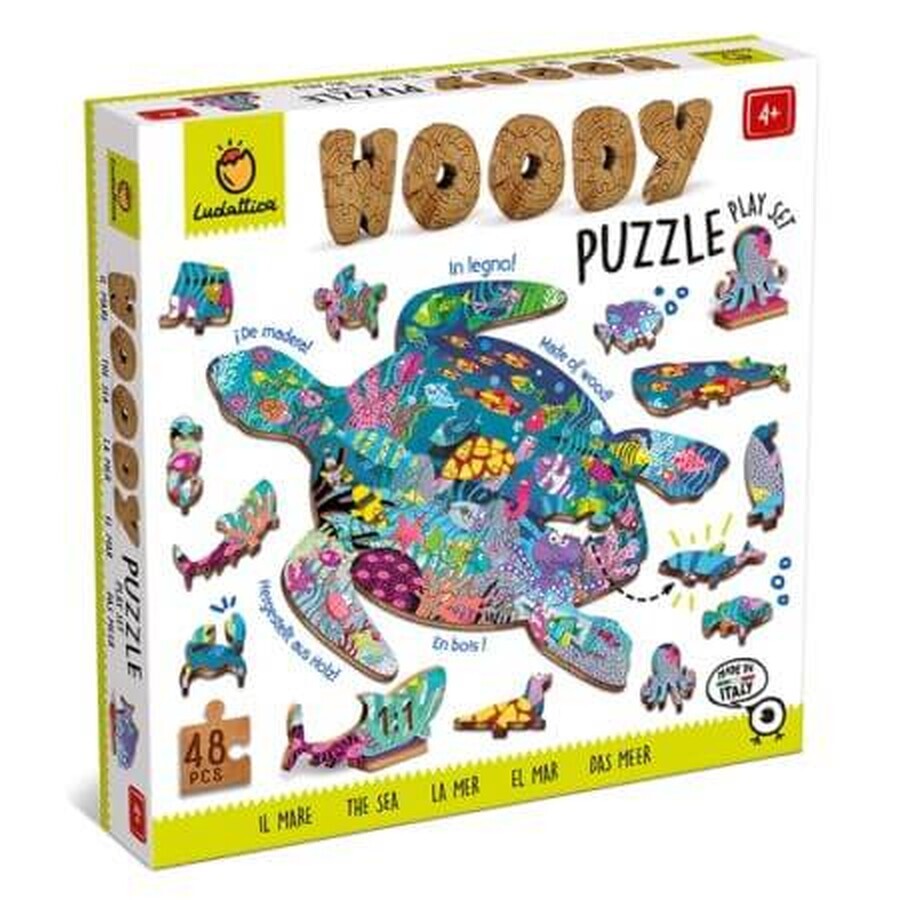 Holzpuzzle, +4 Jahre, Ozean, Ludattica