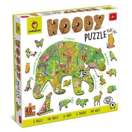 Puzzle di legno, +4 anni, Foresta, Ludattica