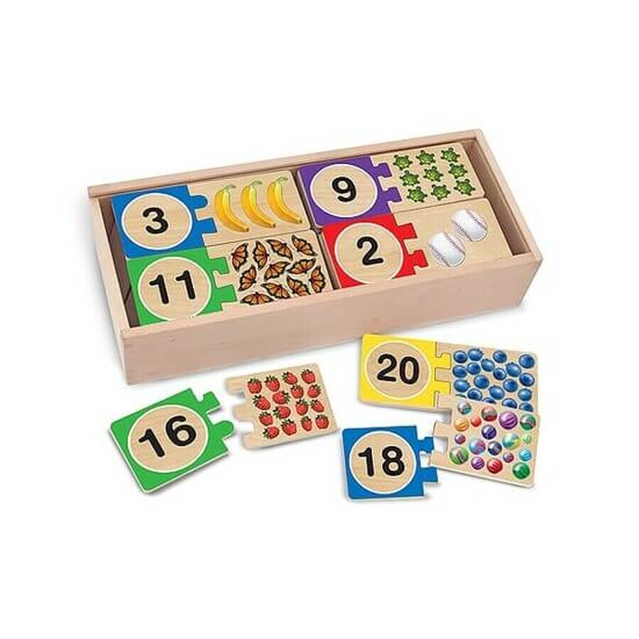 Houten puzzel, leren getallen, +4 jaar, Melissa&amp; Doug