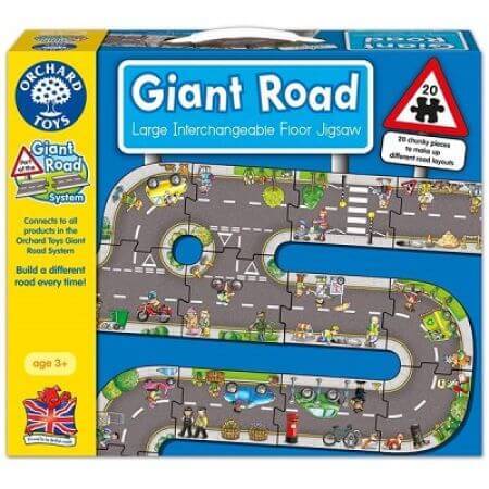 Puzzle de suelo gigante pista de coches, 20 piezas, Orchard Toys