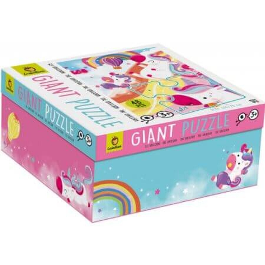 Puzzle gigante Unicornios Mágicos, + 3 años, Ludattica