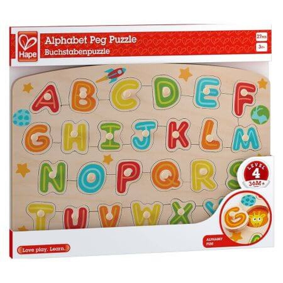 Puzzle de letras, +3years, Hape