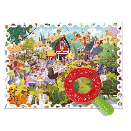 Puzzle Pequeño Detective, Granja, +5 años, Ludattica