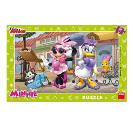 Minnie en Daisy aan de wandel puzzel, 15 stukjes, Dino Toys