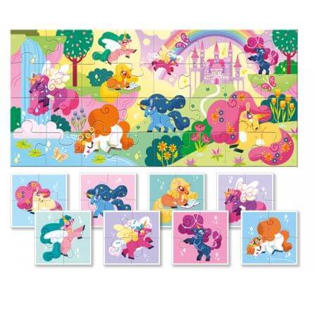 Puzzle infantil Unicornios, +2 años, Ludattica