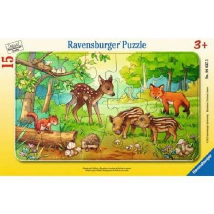 Puzzle Animales del bosque, 15 piezas, Ravensburger