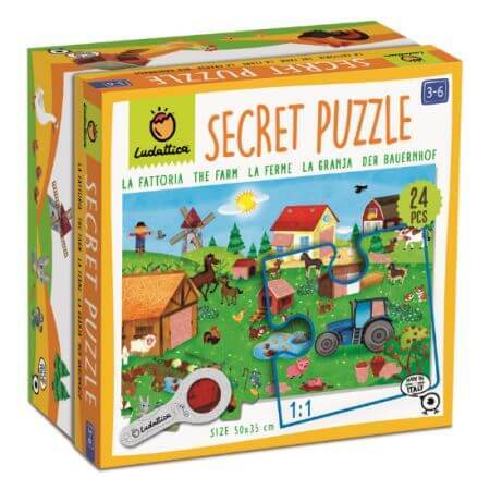 Puzzle Secret Farm, +3 años, Ludattica