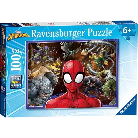 Puzzel Spiderman en de personages, 6 jaar+, 100 stukjes, Ravensburger