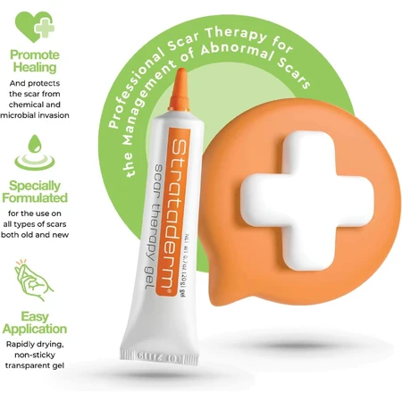 Gel para el tratamiento de cicatrices anormales Strataderm, 10 g, Synerga Pharmaceuticals