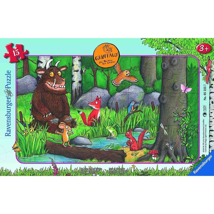 Puzzle a cornice Gruffalo, +3 anni, 15 pezzi, Ravensburger