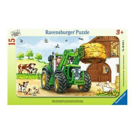 Puzzle tractor de granja, 15 piezas, Ravensburger