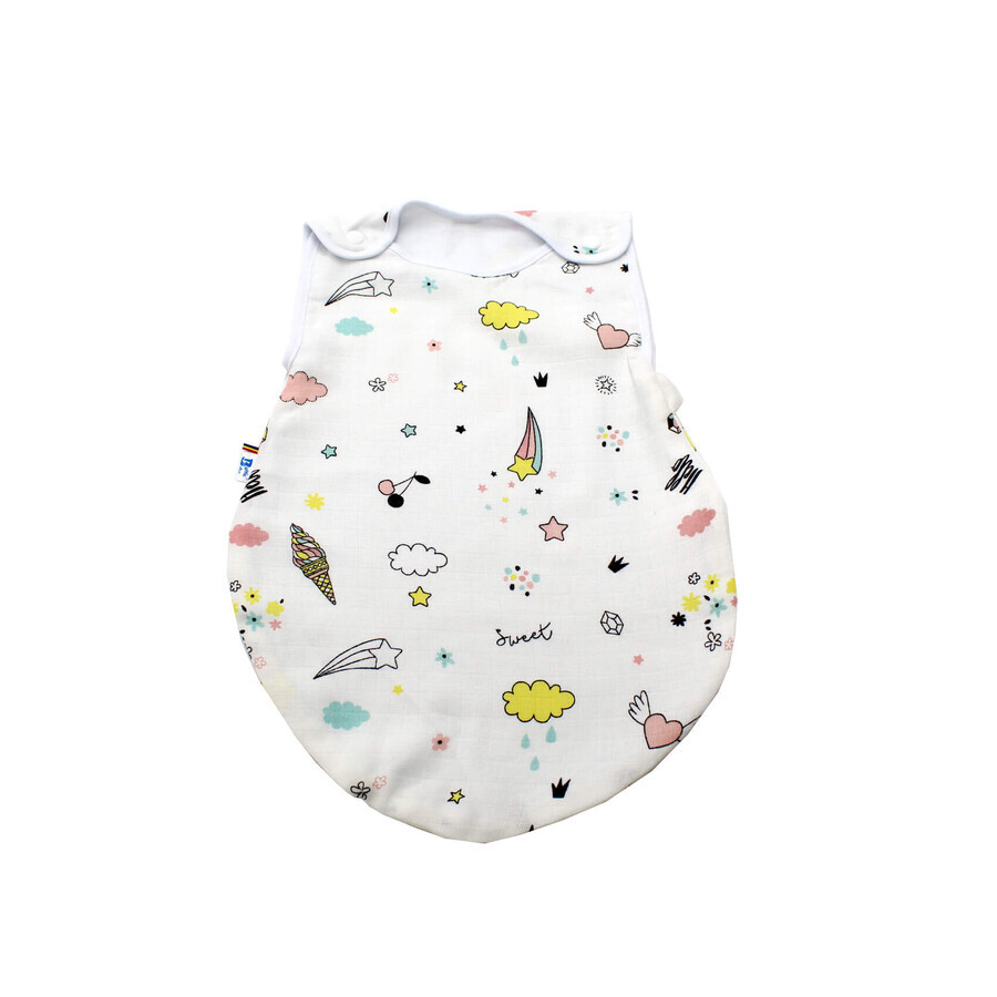 Saco de dormir de muselina helado, 3-6 meses, Baltic Bebe