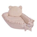 Nido de bebé de algodón con almohada, Beige, E-Kids