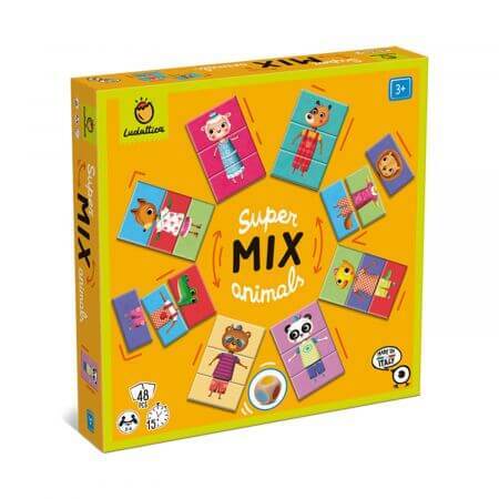 Juego de mesa Super Mix Animals, + 3 años, Ludattica