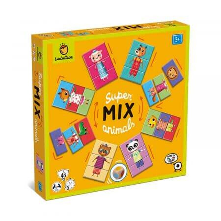 Gioco da tavolo Super Mix Animals, + 3 anni, Ludattica