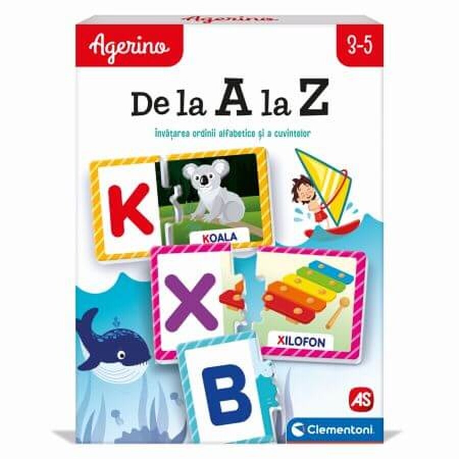 Jeu éducatif Agerino de A à Z, 3 ans+, Clementoni