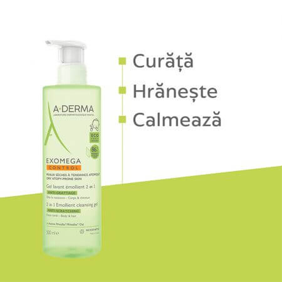 A-Derma Exomega Control Gel spumant 2 in 1, 500 ml