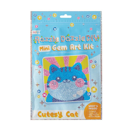 Mini Atelier creativ DIY cu diamante, 8 ani+, Cutesy Cat, Ooly