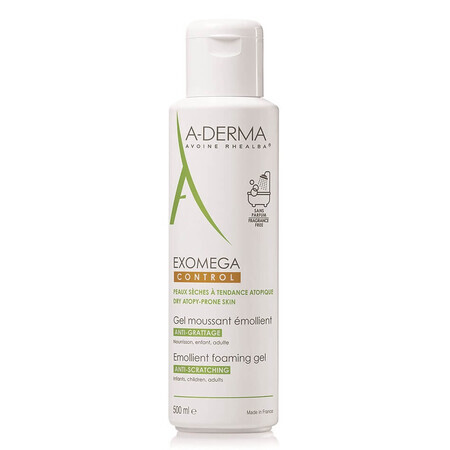 A-Derma Exomega Control Gel Espumoso Emoliente, 500 ml