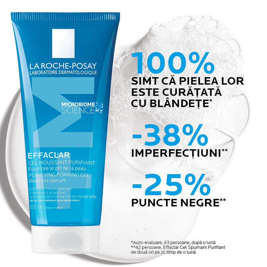 Gel schiumogeno purificante Effaclar, 200 ml, La Roche-Posay