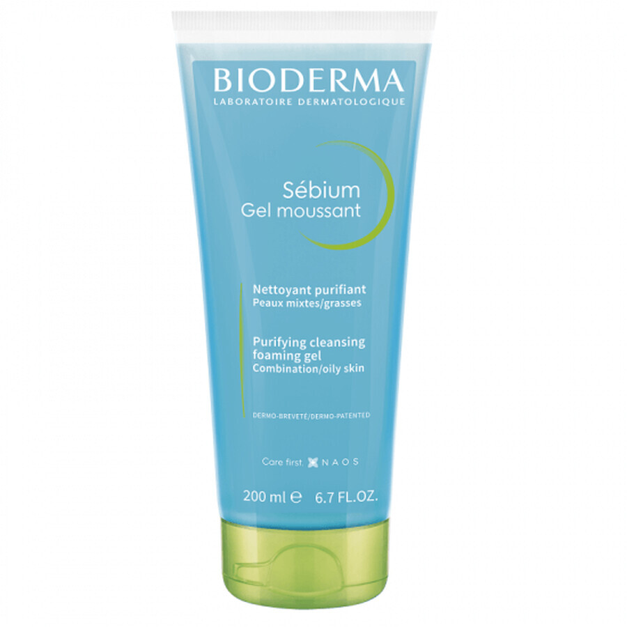 Bioderma Sebium Gel Espumoso Purificante (tubo), 200 ml