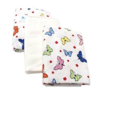 Couche fine avec motif papillon, 75x75 cm, 3 pcs, Baltic Bebe