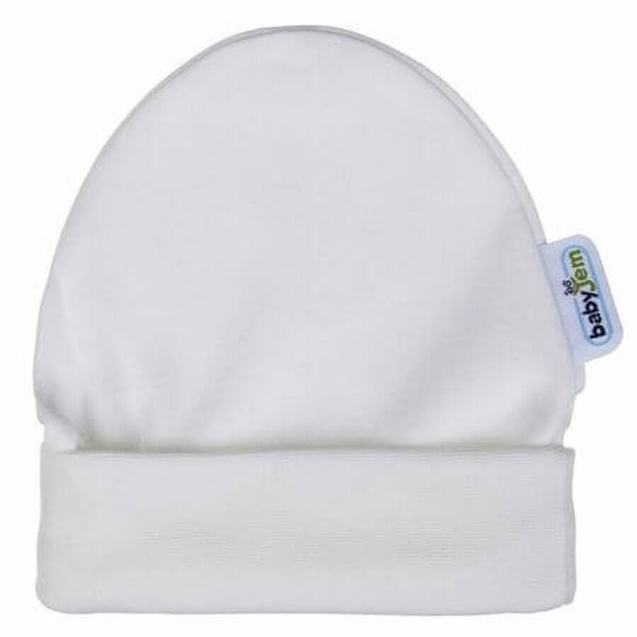 Gorro para recién nacido, Blanco, BabyJem