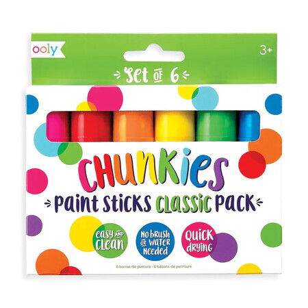 Chunkies solid tempera potloden, 3 jaar+, 6 st, Ooly