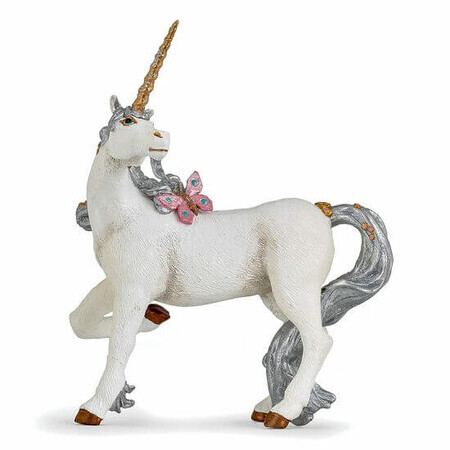 Figurita Unicornio Plata, +3 años, Papo