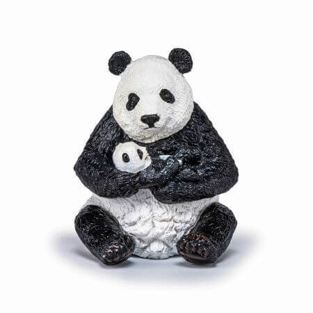 Figurine Ours Panda avec Poulet, +3 ans, Papo