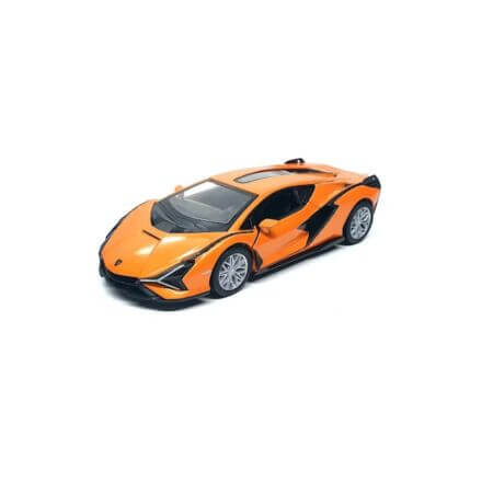 Coche de juguete metálico Lamborghini Sian, 3 años+, 13 cm, Naranja, Kinsmart