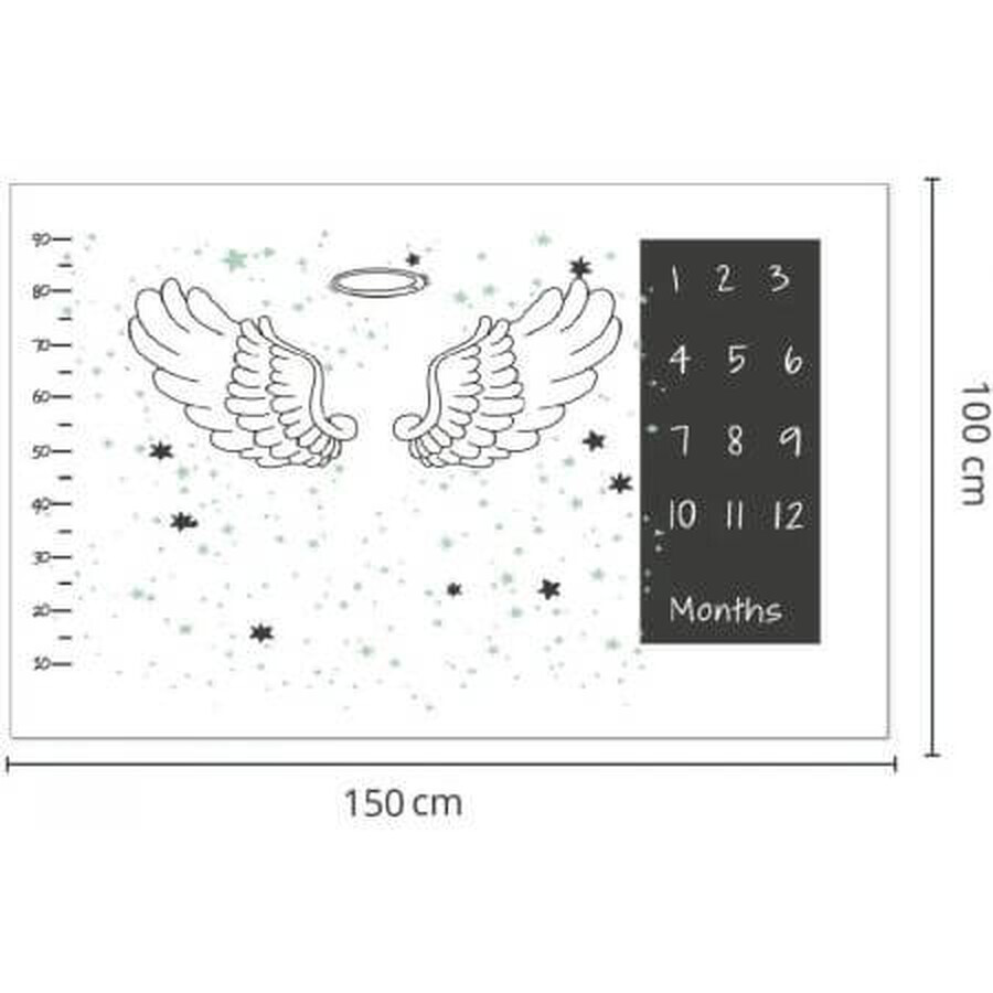 Manta acolchada estampada, 100 x 150 cm, Ingeras, Drool