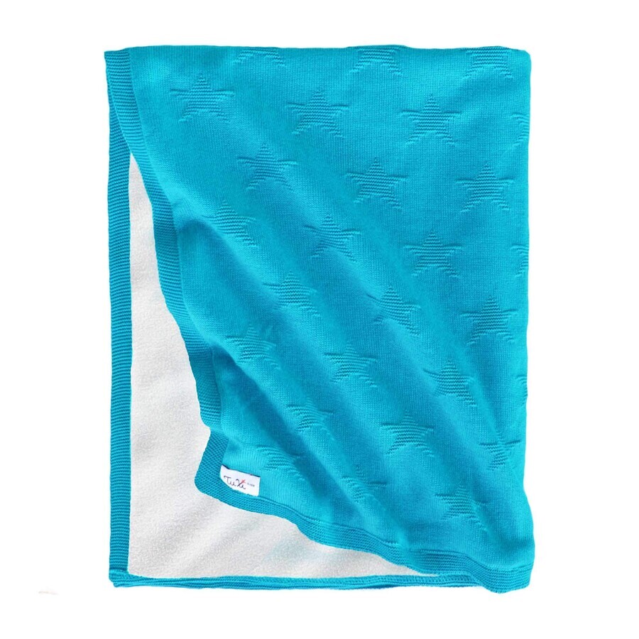 Doppelstrickdecke, 80x100 cm, Blau, Tuxi Brands