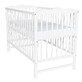 Cuna de madera maciza Laura, 120 x 60 cm, Blanco, E-Kids