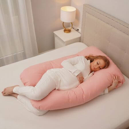 Almohada de Maternidad 3 en 1 Maxim, Salmón Rosa, Twindeco