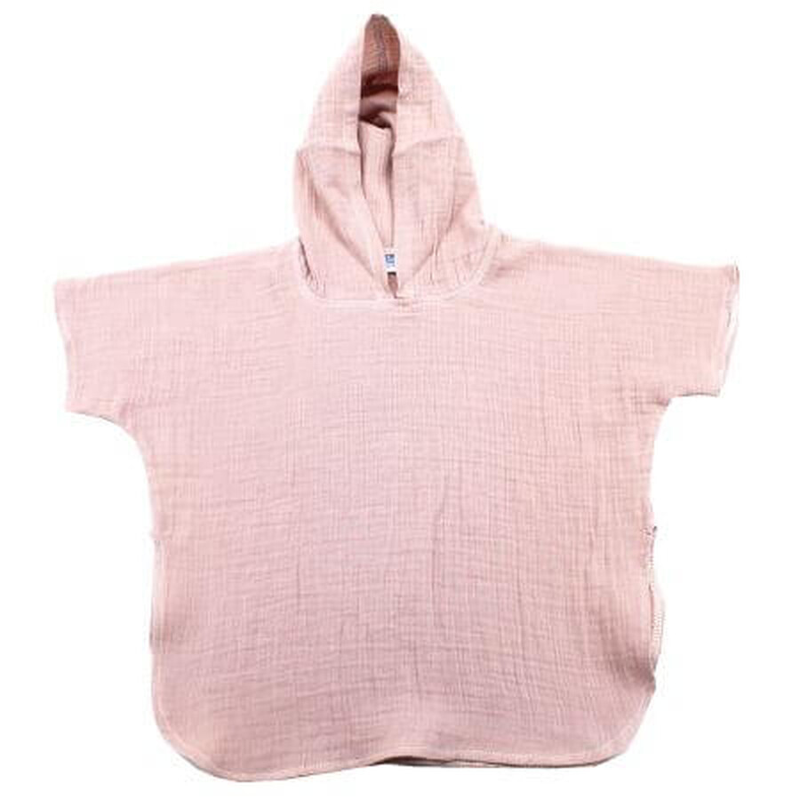 Poncho en mousseline avec capuche, 1-2 ans, Pink, Baltic Bebe