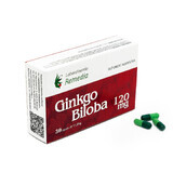 Ginkgo Biloba 120 mg, 30 cápsulas, Remedia