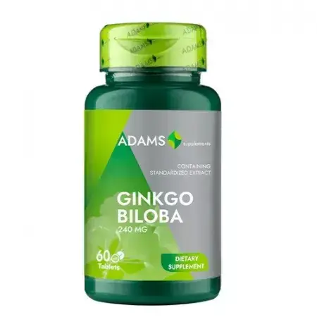 Ginkgo Biloba 240mg, 60 comprimidos, Adams Vision