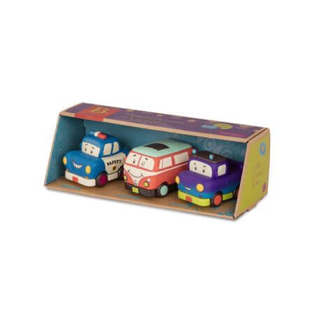 Set de 3 mini vehículos, +1 año, Btoys