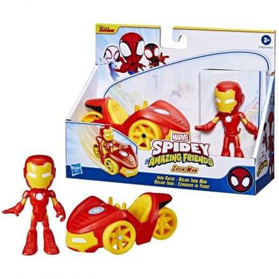 Set de figuras y vehículos Iron Man Spidey Friends Extraordinaire, +3 años, Hasbro