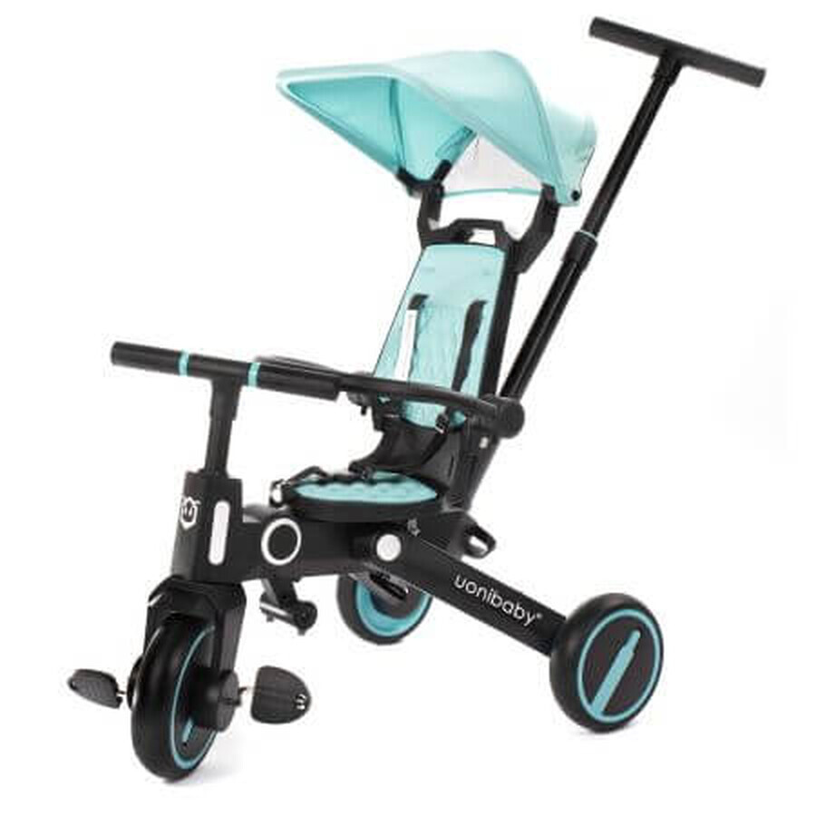 Triciclo 3 en 1 plegable y reversible, Azul, UoniBaby