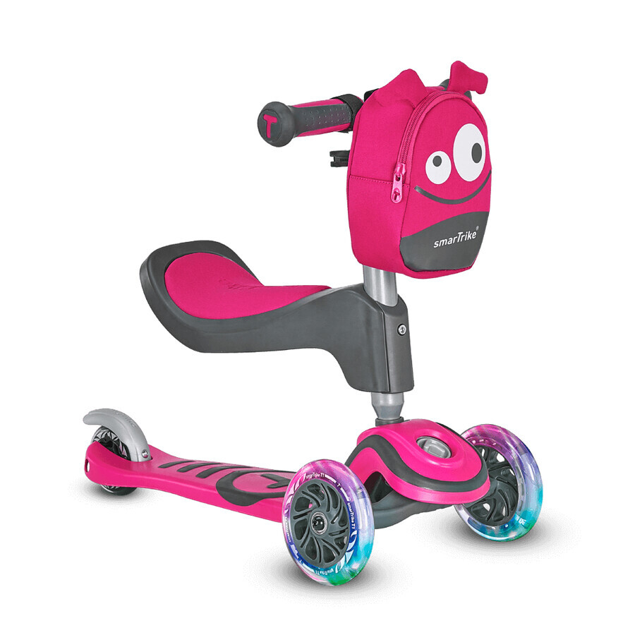 T1 Scooter 3 in 1 scooter for kids, Pink, SmarTrike