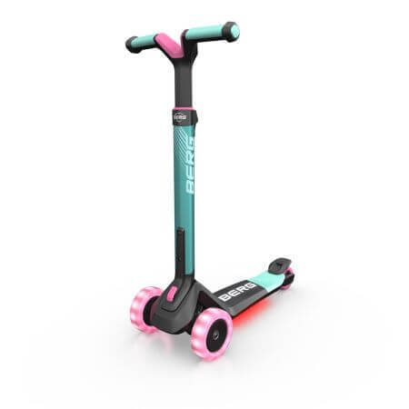 Folding scooter with LED lights, +2 years, Mint, Berg