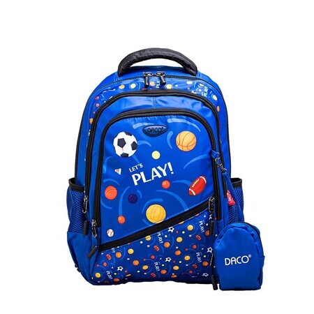 Blauwe rugzak Let's play, 38 cm, Daco