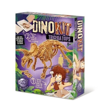 Kit de paleontología Dino Triceratops, 8 años+, Buki